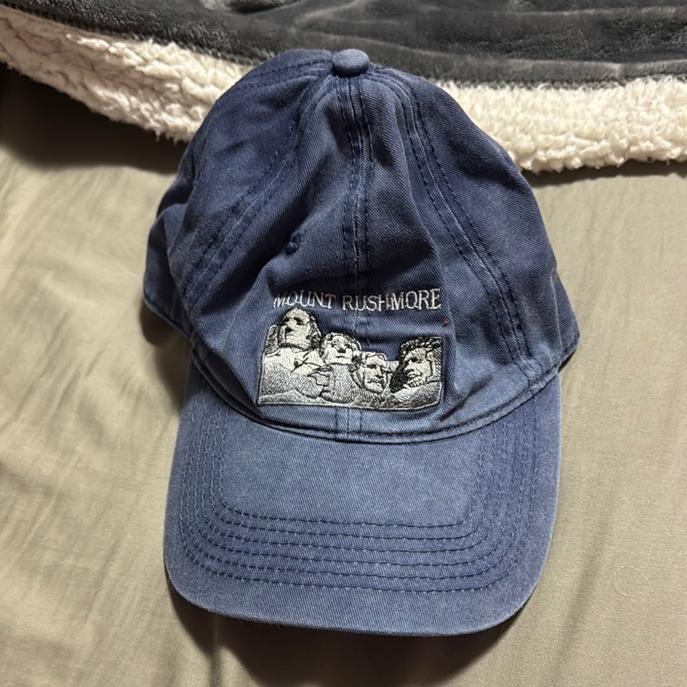 Blue Mount Rushmore Cap